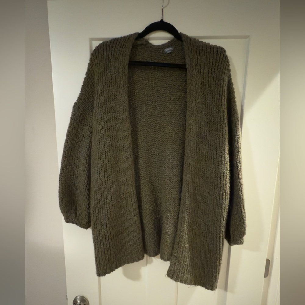 Aerie Olive Green Oversized Cardigan